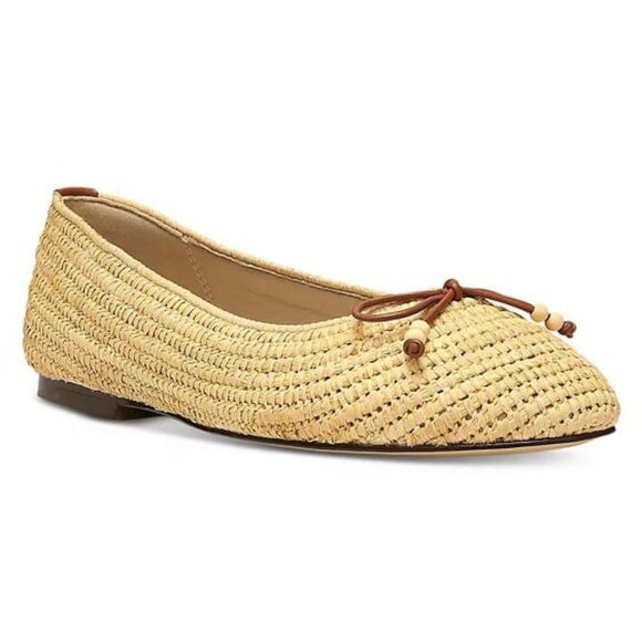 Joie Women's Aimee Woven Raffia Ballerina Flats Natural Size 9 (MSRP $228) - Picture 1 of 11